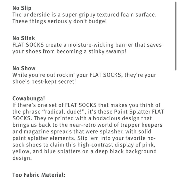 Women’s Flat Socks Splatter - Picture 3 of 4